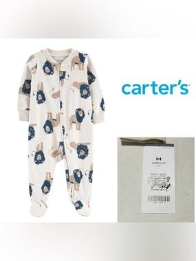 🆕CARTER’S - 6M - NWT - INFANT BOYS SAFARI LION SLEEPER